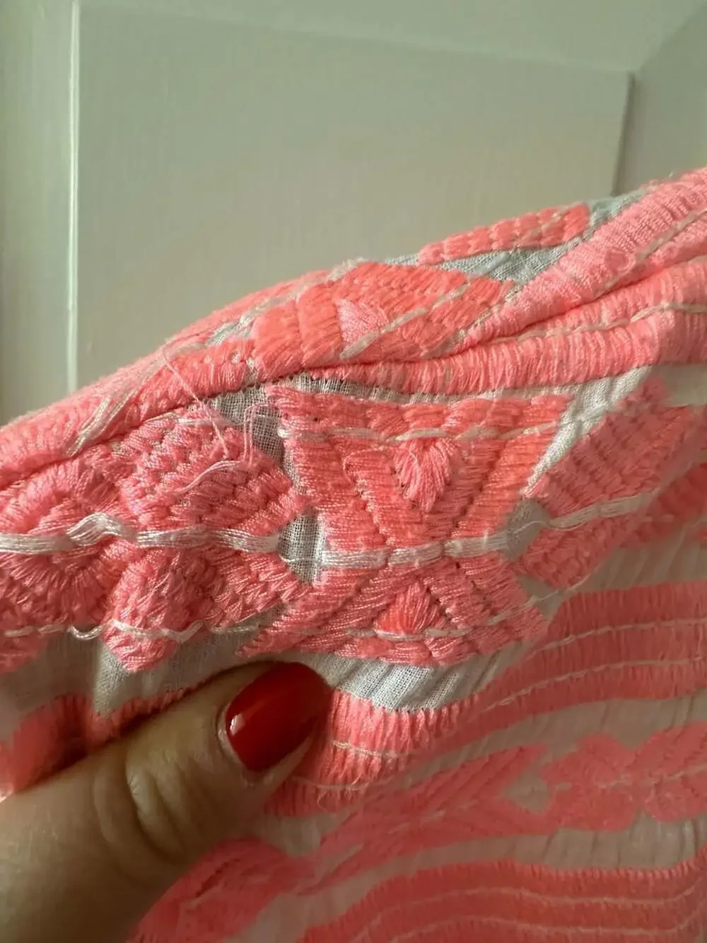 J. Crew Embroidered Pink Boho Tunic Swim Cover Up